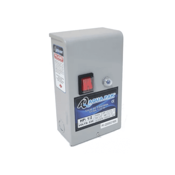 CAJA DE CONTROL AQUAPAK AC.PARA BOMBA SUMERGIBLE  1/2HP 115V